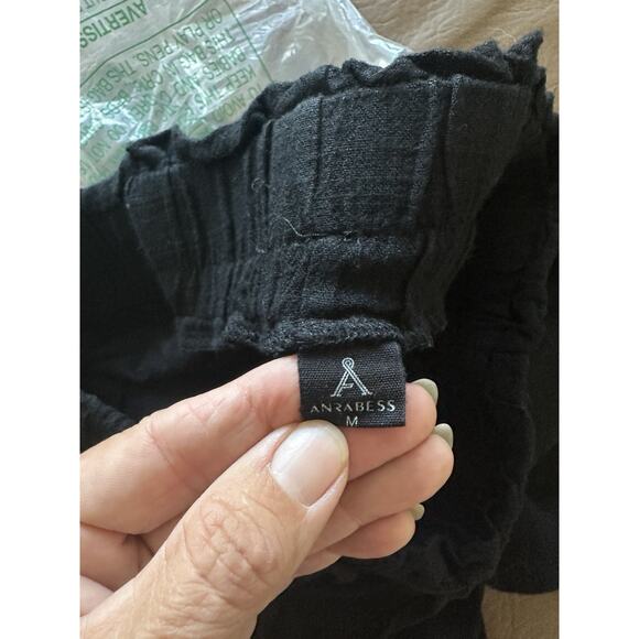 ANRABESS Women's Linen Pants Summer Casual Palazzo BeachPant Drawstring Size M - Picture 4 of 7